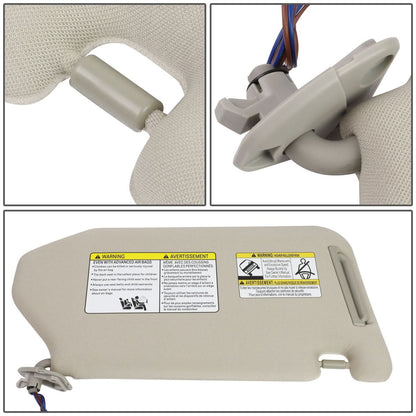 13-19 Nissan Pathfinder Sun Visor w/ Vanity Light Driver Side Gray