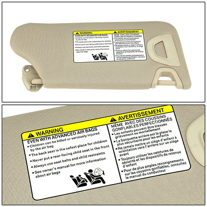 2013-2018 Nissan Altima Sun Visor w/ Lighted Mirror - Beige
