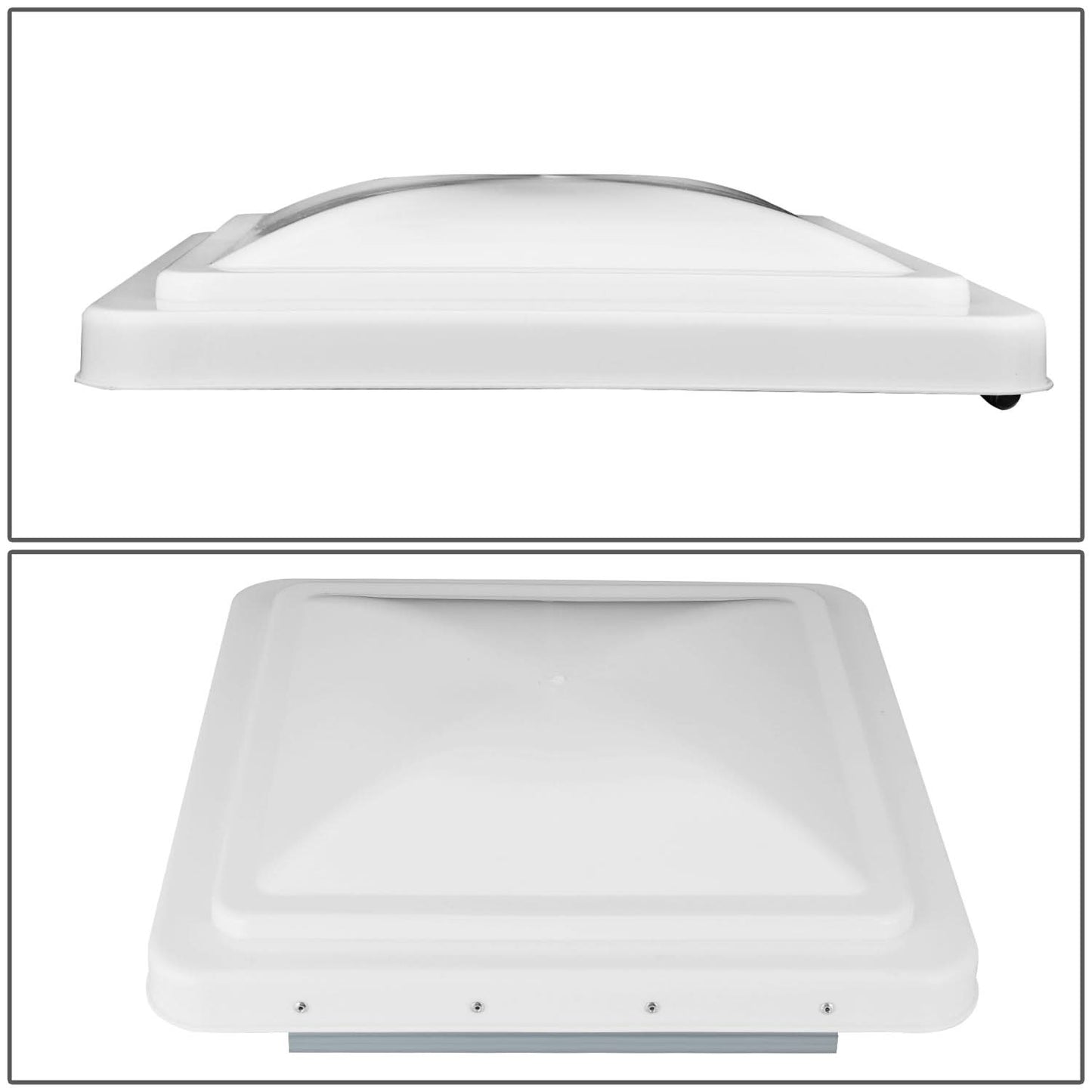 RV Roof Vent 14x14 Overall Dimension Replacement Lid White/Silver