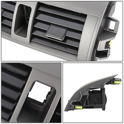 2009-2013 Toyota Corolla Dash Center AC Air Vent Upper Bezel Trim