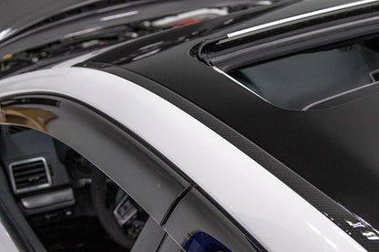 OLM LE Dry Carbon Rain Channel Guard Trim - 2015-2021 Subaru WRX / STI