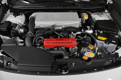 Perrin [22-25 WRX] Pulley Cover | Short Version - Works w/AOS System - Red | PSP-ENG-154RD