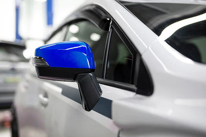 OLM OE Style Mirror Cover with Turn Signal Cutout - Ice Silver Metallic - 2015-2021 Subaru WRX / STI / 2015-2017 Crosstrek