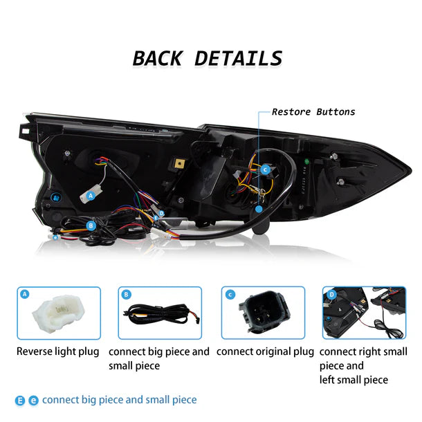 18 - 22 honda accord MATRIX RGB LED tail lights