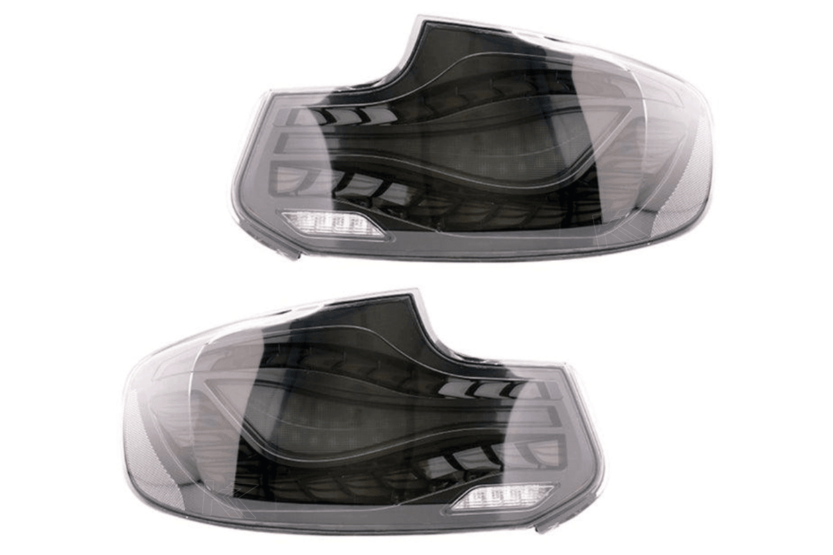 BMW 2-Series & M2 (F22 F23 F87) Red and Black Dragon Scale OLED Tail Lights