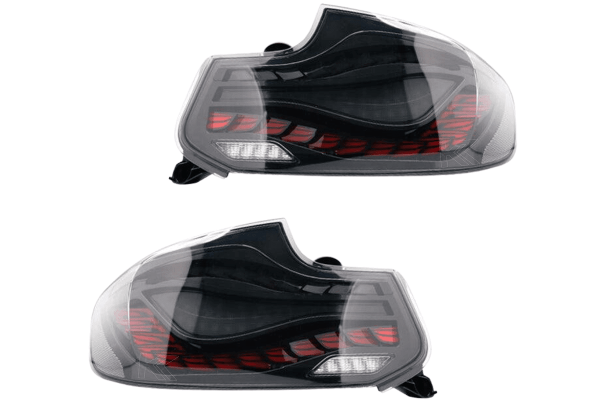 BMW 2-Series & M2 (F22 F23 F87) Red and Black Dragon Scale OLED Tail Lights