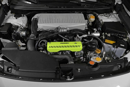 Perrin [22-25 WRX] Pulley Cover | Short Version - Works w/AOS System - Neon Yellow | PSP-ENG-154NY