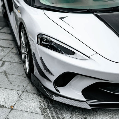 PRO Style Dry Carbon Fiber Front Bumper Splitters for McLaren GT