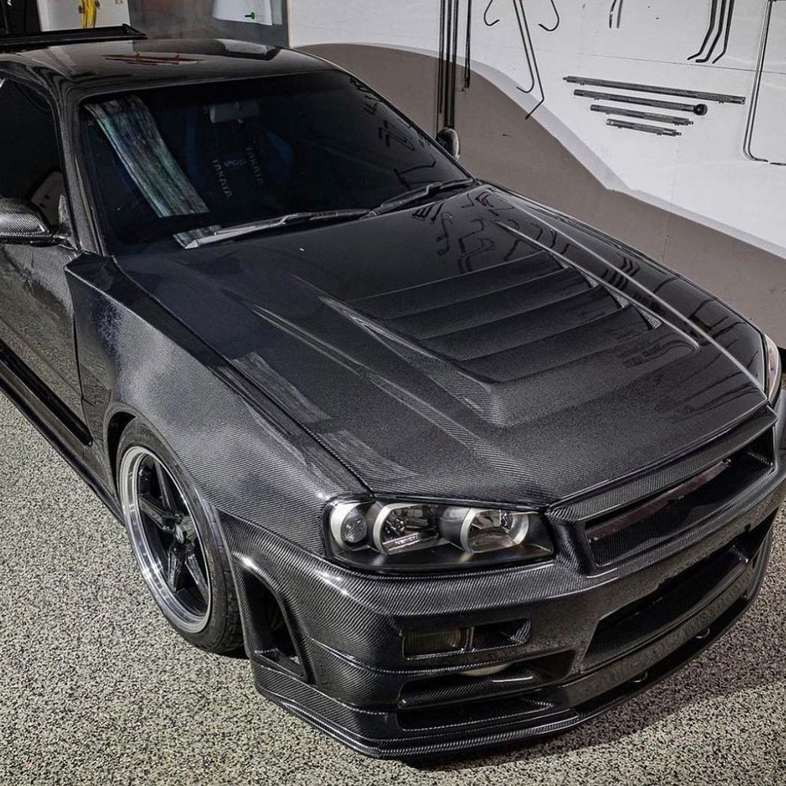 Full Carbon Fiber Z Tune Style Front End Conversion Kit for Nissan Sky ...