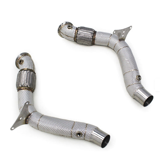 High Flow Exhaust Catless Downpipe Heatshield for Ferrari 488 3.9T V8 GTB Pista Spider