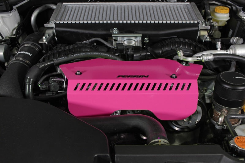 Perrin [22-25 WRX] Pulley Cover - Hyper Pink | PSP-ENG-153HP