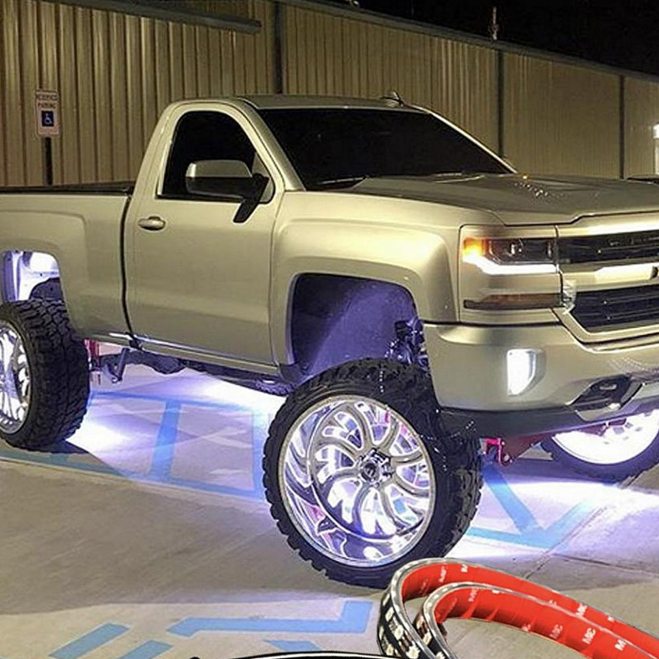 Lighting Trendz Galaxy Wheel Ring, Double Row White LED Kit