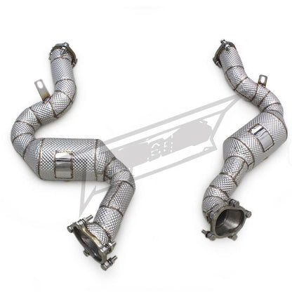 Catted High Flow 304 Stainless Exhaust Downpipe for Audi RS6 C7 4.0TT
