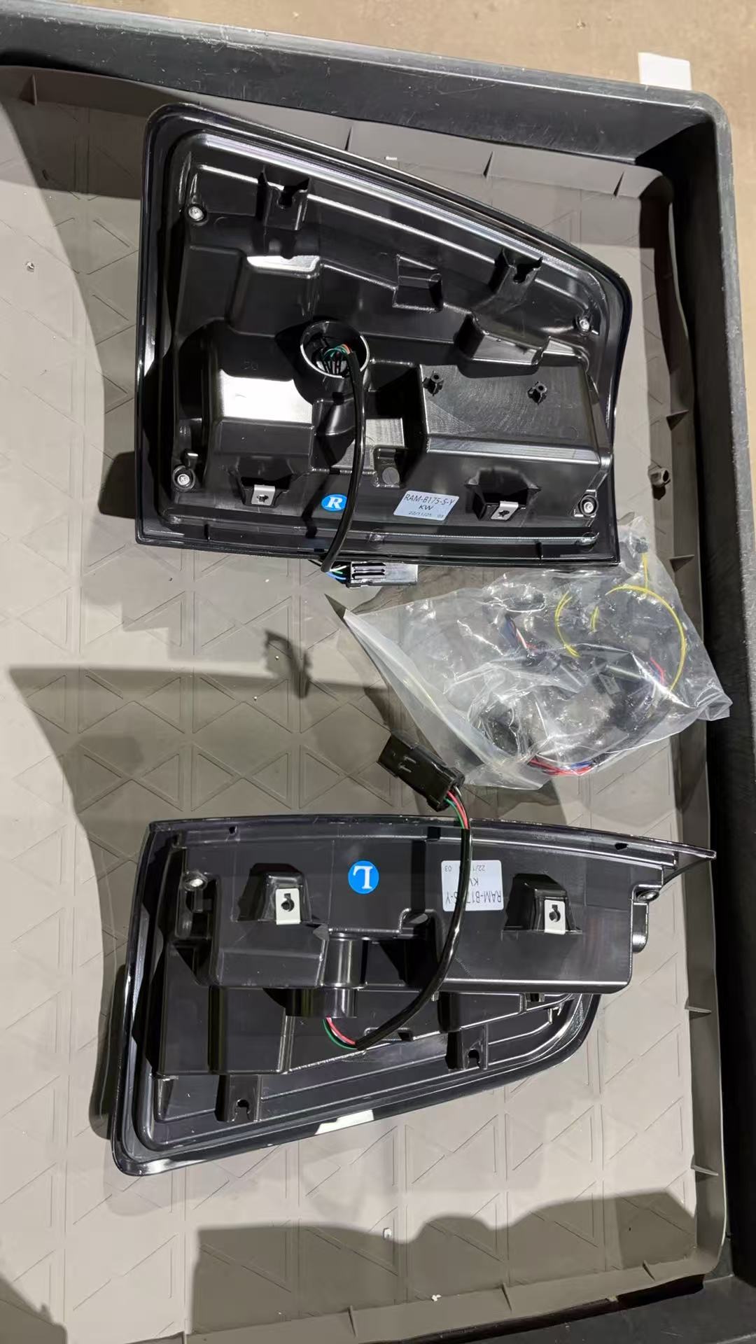 Open box 09-18 RAM 1500 tail lights - actual condition photo