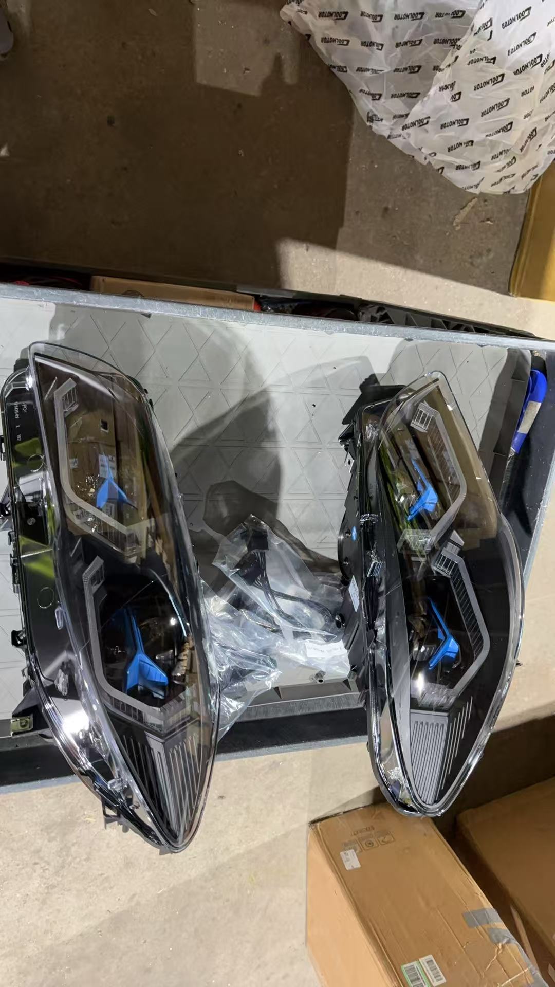 Open box BMW 5 Series F10 2011-2013 headlights - actual condition photo