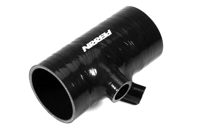 Perrin [22-24 WRX, 20-25 LGT/OBXT] Black 3in Turbo Inlet Hose w/ Nozzle (Short) | PSP-INT-426BK