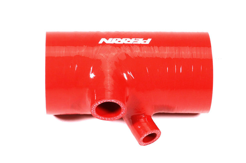 Perrin [22-24 WRX] Red 3in Turbo Inlet Hose w/ Nozzle | Short