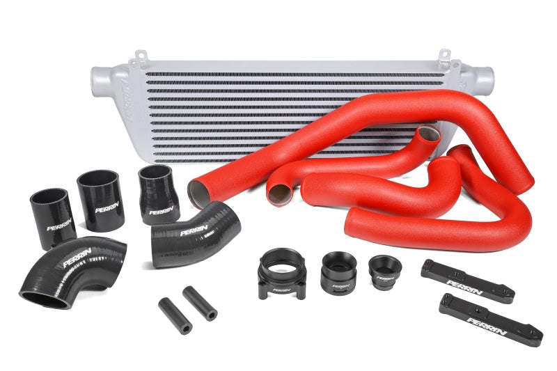 Perrin [22-25 WRX] Front Mount Intercooler Kit | Red Tubes & Silver Core | PSP-ITR-441SL/RD