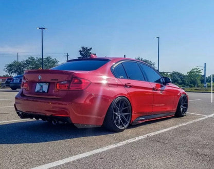 BMW Carbon Fiber Rear Bumper Splitter Extensions Matte Dry (Rivets)