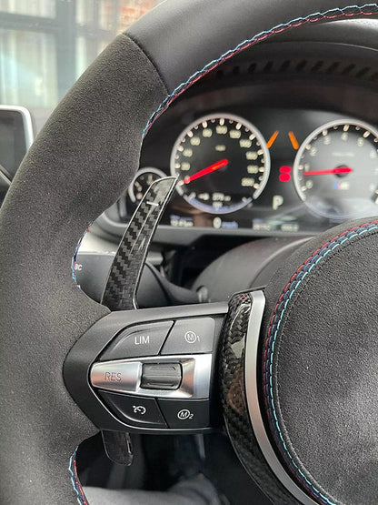 BMW F-Series Carbon Fiber Paddle Shifters for BMW 3 series, 4 Series, M2 M3, M4, M5 (Matte) Dry
