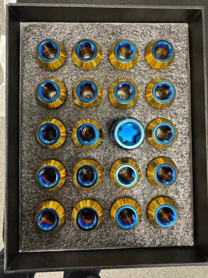 JDMuscle Titanium Lug Nuts 12x1.25 [Universal Fitment, Incl. 22+ WRX, 15-21 WRX/STI]