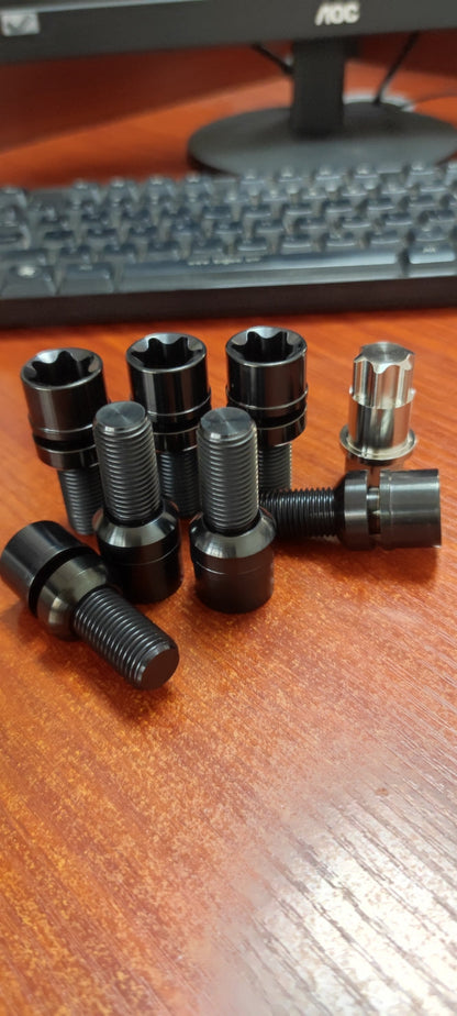 Audi Titanium Ball Seat Wheel Lug Kit