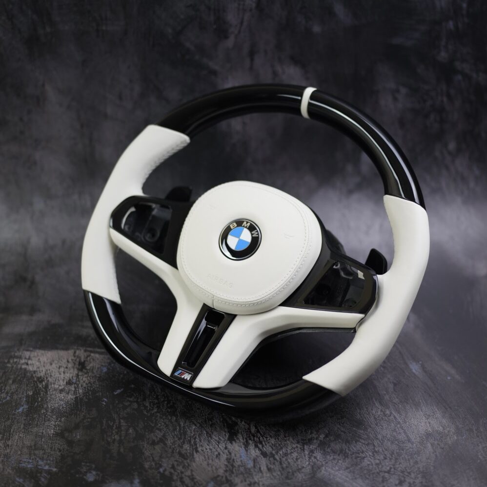 BMW M5 F90 & 91 /  M8 G15, G16, & G17 / X3 G01 / X4 G02 / X6 F86 / 5 Series G30 / 7 Series G11 / G12  Custom Steering Wheel by Exclusive Steering