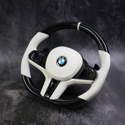 BMW M5 F90 & 91 /  M8 G15, G16, & G17 / X3 G01 / X4 G02 / X6 F86 / 5 Series G30 / 7 Series G11 / G12  Custom Steering Wheel by Exclusive Steering