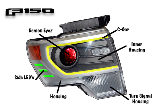 2009-2014 Ford F-150 OEM HID Headlights (Pair)