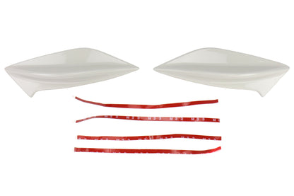 OLM STI Spoiler Side Fins - Crystal White Pearl / Halo - 2015-2021 Subaru WRX / STI