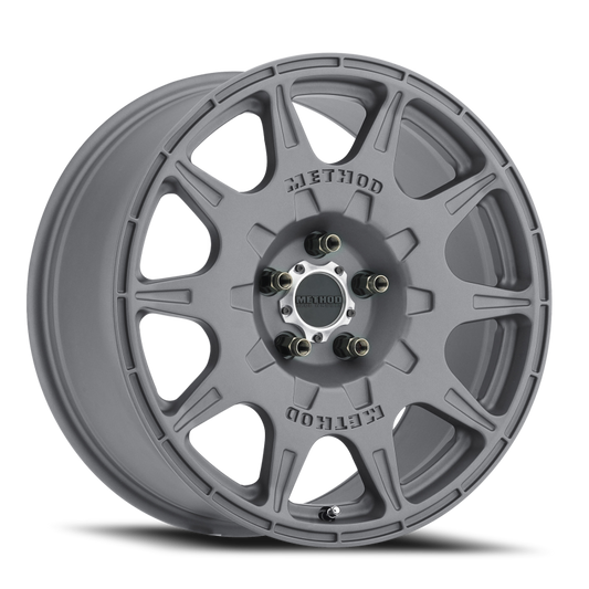 Method MR502 RALLY 17x8 +38mm Offset 5x4.5 67.1mm CB Titanium Wheel