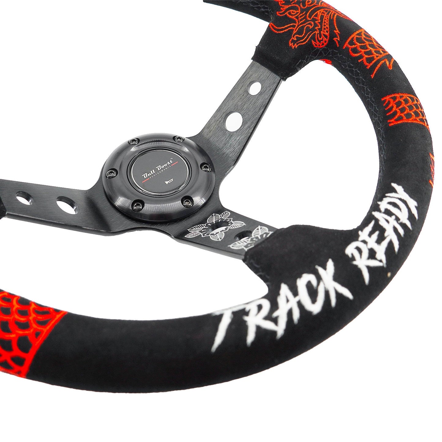 Universal Track Ready 350mm 3" Deep Dish 6-Bolt Steering Wheel | 150 Entries