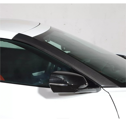 Dry Carbon Fiber A‑Pillar Cover Trim for Chevrolet Corvette C8