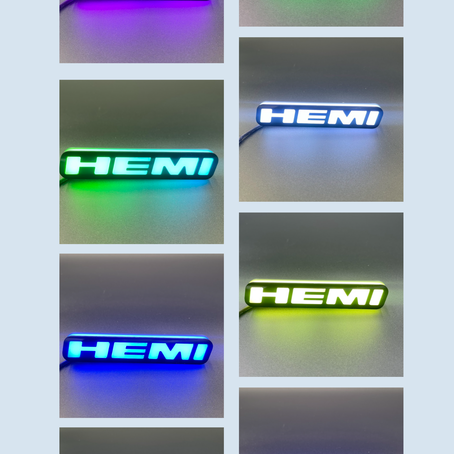 Hemi LED Badge (Multicolor Flow)