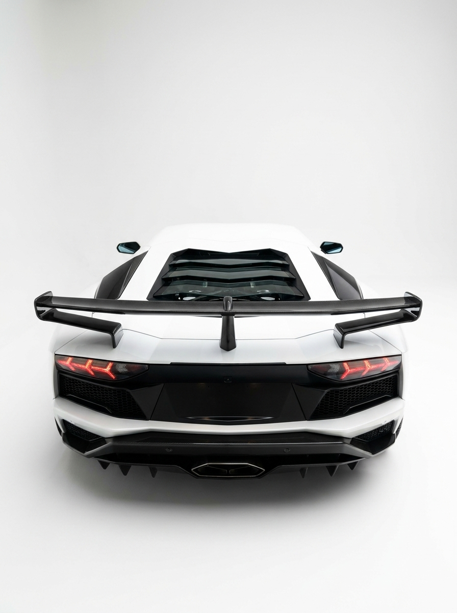 Carbon Fiber SVJ Style Rear Wing Spoiler for Lamborghini Aventador S L ...