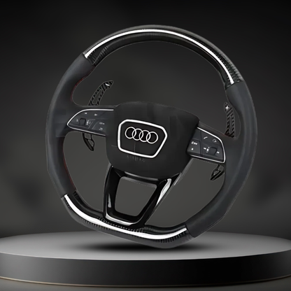 2016-2024  Audi Q3 / Q5 / Q7 / Q8 / SQ5 / SQ7  |   Custom Steering Wheel by Exclusive Steering for