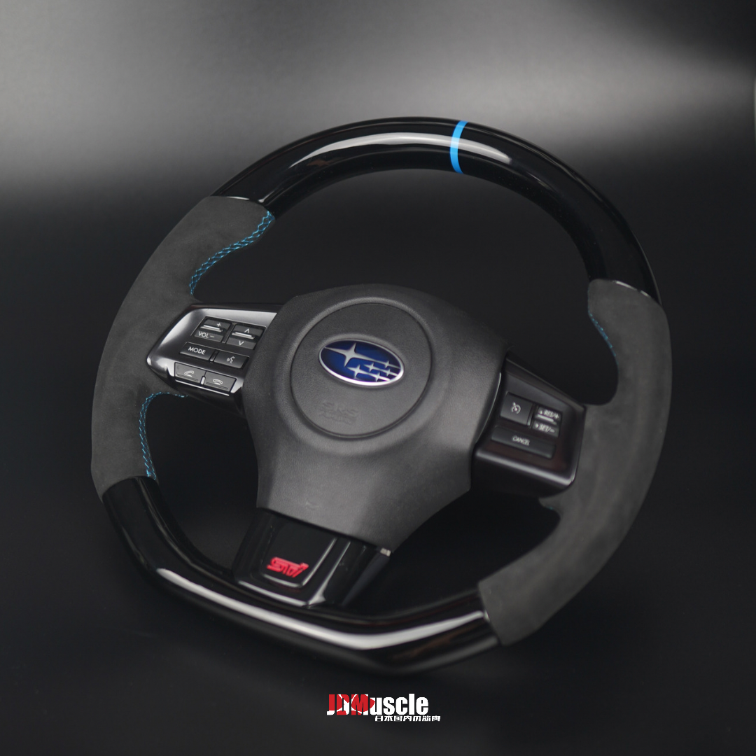JDMuscle [15-21 WRX/STI] Custom Carbon Fiber Steering Wheel