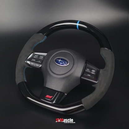JDMuscle [15-21 WRX/STI] Custom Carbon Fiber Steering Wheel