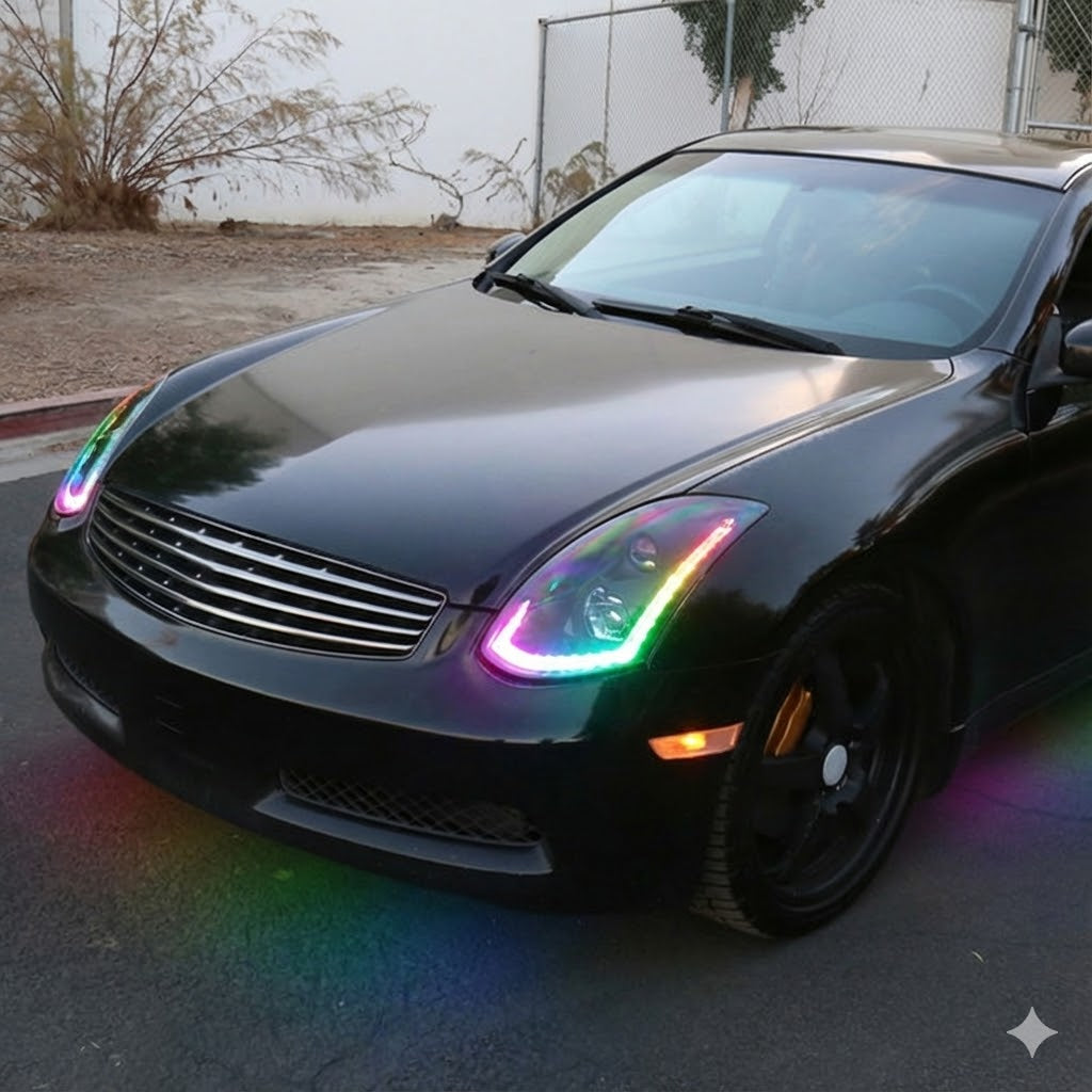 NTXGLOW RGB headlights (2003 - 2007 Infiniti G35 coupe)