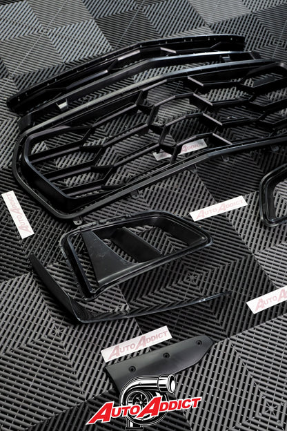 2010-2015 Chevy Camaro ZL1 1LE Track Package Front Bumper Conversion 11pcs Full Kit Flat BLK Body Kit