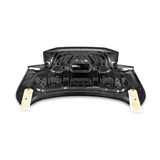 2024 + Ford Mustang Type-X Double Sided Carbon Fiber Trunk W/ Integrated Spoiler