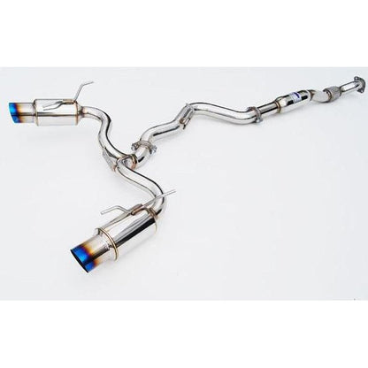 Invidia 08-14 STI/ 11-14 WRX Hatchback Dual N1 Single Layer Titanium Tipped Cat Back Exhaust | HS08STIGTT
