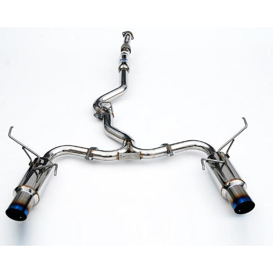 Invidia 08-14 STI/ 11-14 WRX Hatchback Dual N1 Single Layer Titanium Tipped Cat Back Exhaust | HS08STIGTT