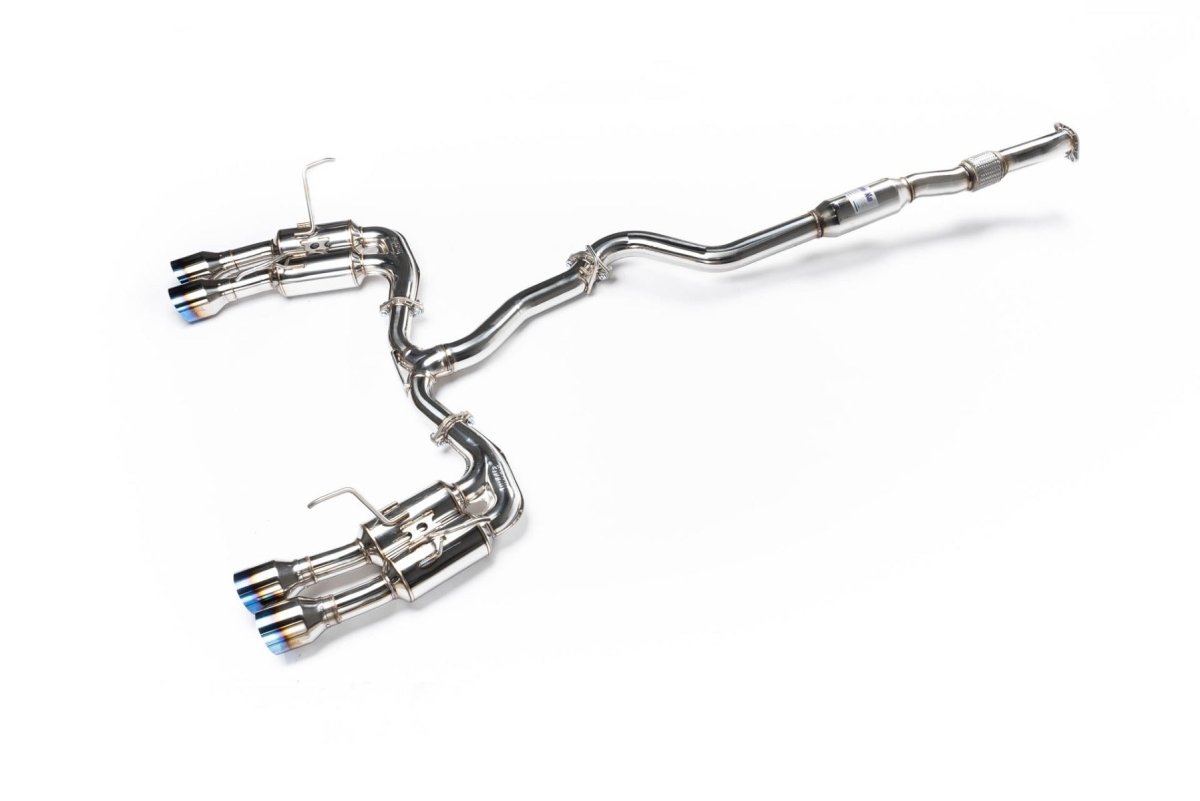 Invidia [22-25 WRX] R400 Gemini Single Layer Quad Titanium Tip Cat-Back Exhaust | HS22WRXGM4ST