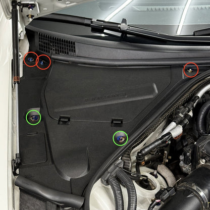 JDC Titanium Battery & Brake Reservoir Panel Plastic Rivet Replacement Kit (R35 GT-R)