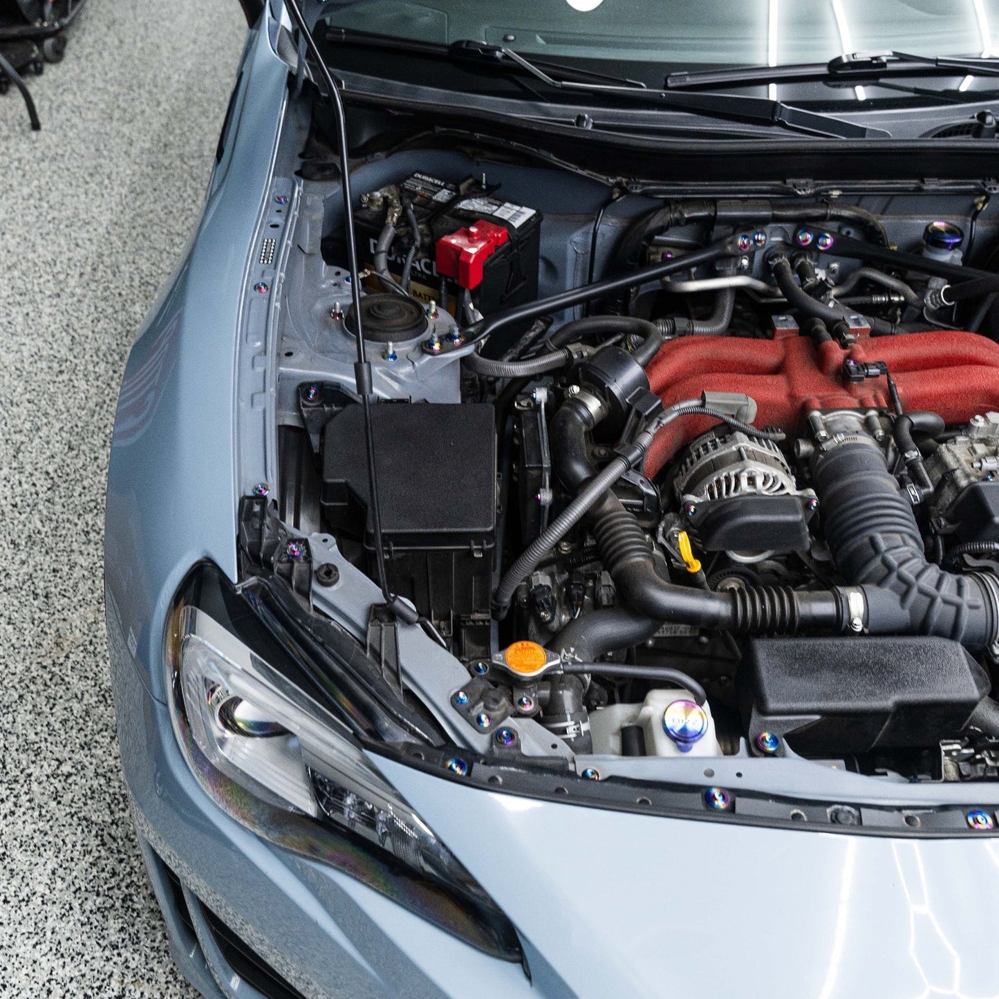 JDC Titanium Engine Bay Dress-Up Hardware Kit (13-21 FRS/BRZ/86)