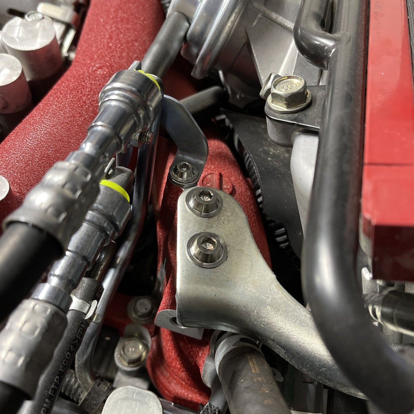 JDC Titanium Engine Bay Dress-Up Hardware Kit (15-21 Subaru STi)