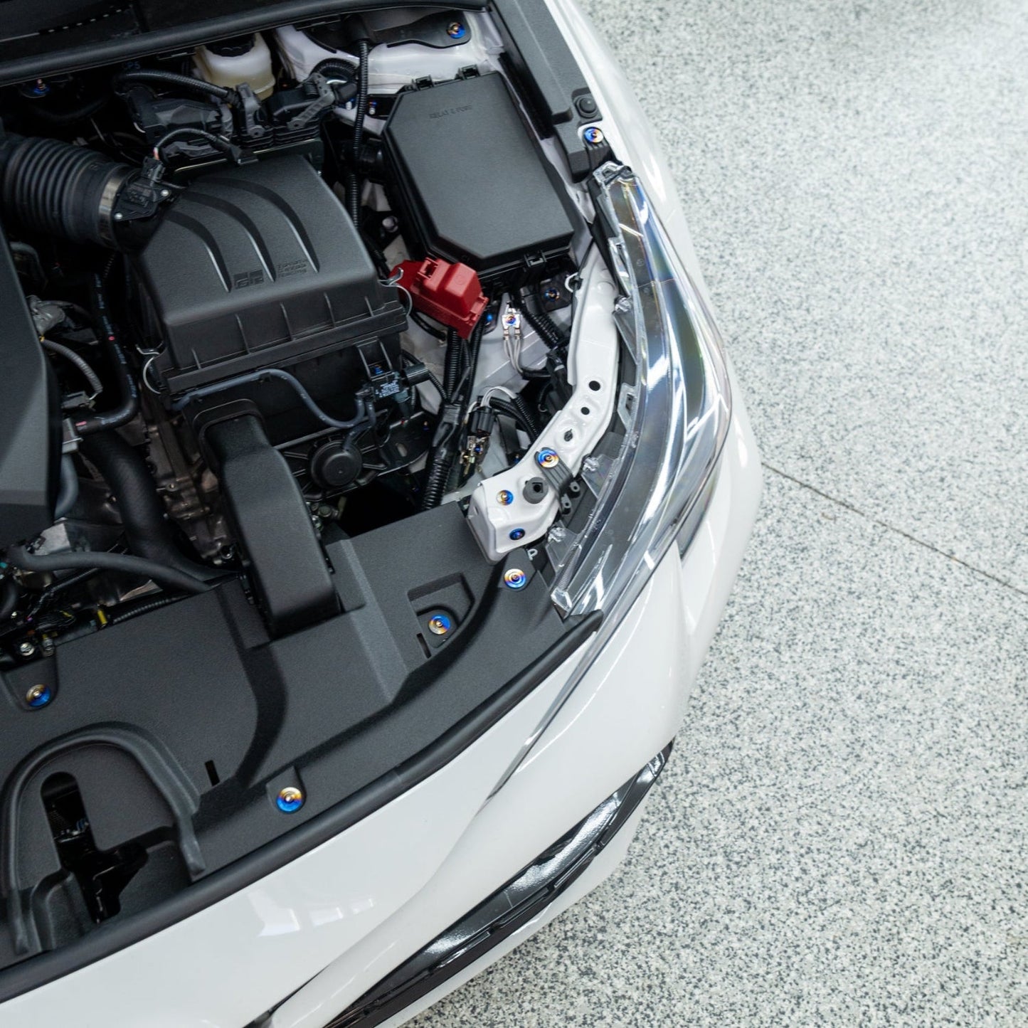 JDC Titanium Engine Bay Dress-Up Hardware Kit (23+ GR Corolla)