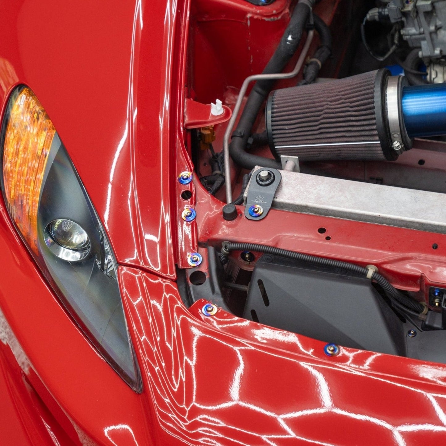 JDC Titanium Engine Bay Dress-Up Hardware Kit (Honda S2000)