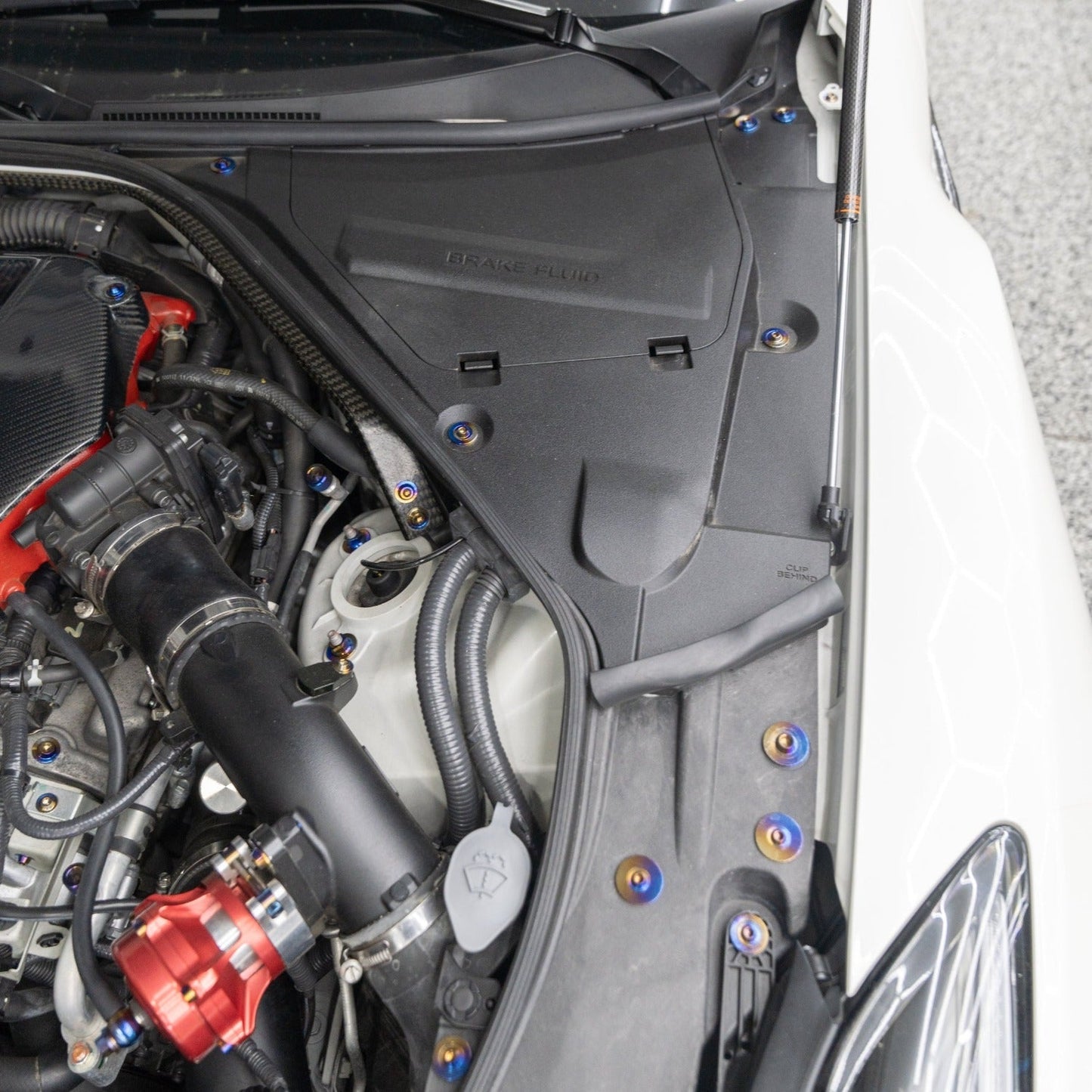 JDC Titanium Engine Bay Dress-Up Hardware Kit (R35 GT-R)